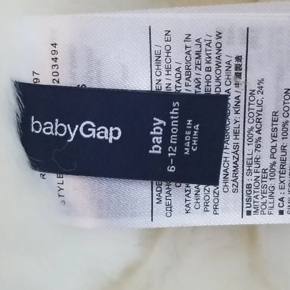 Baby‎ gap fur hat 6-12mo